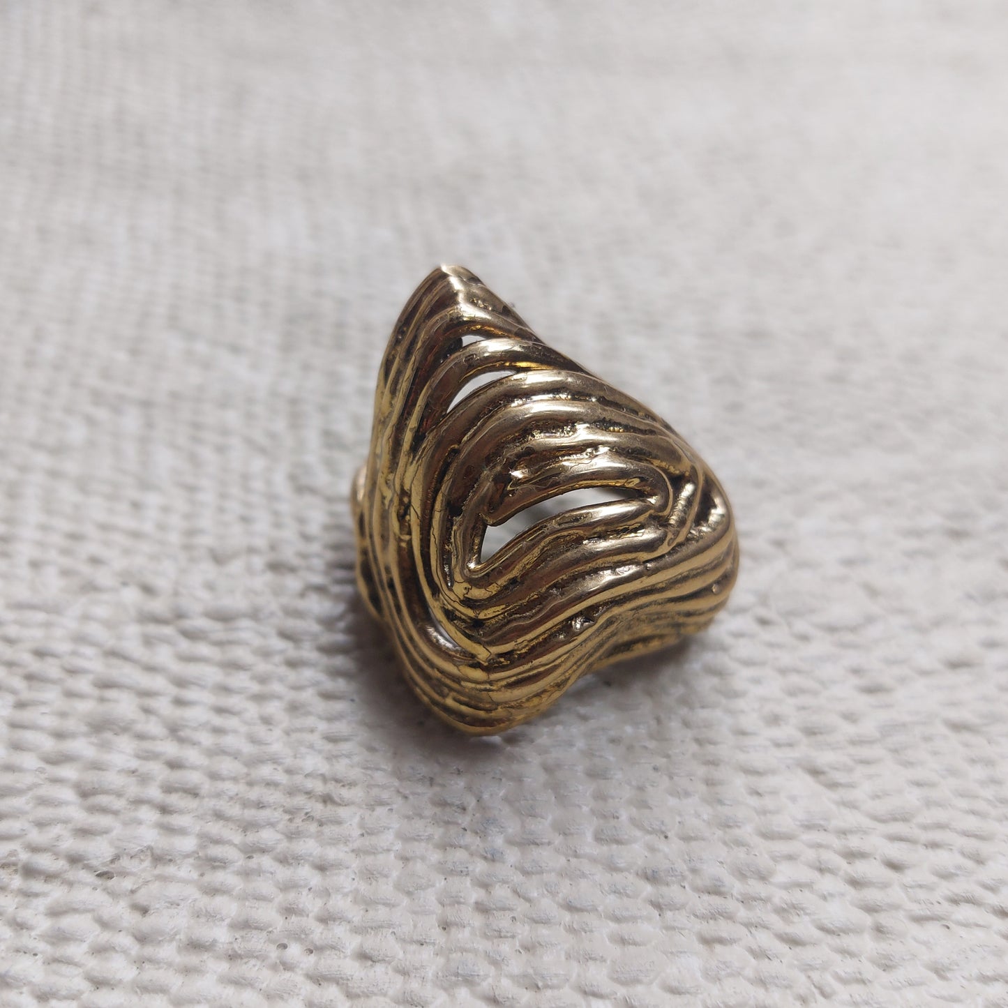 RKS ROKUS chunky African filigree style cocktail Gros Coeur Mask ring 