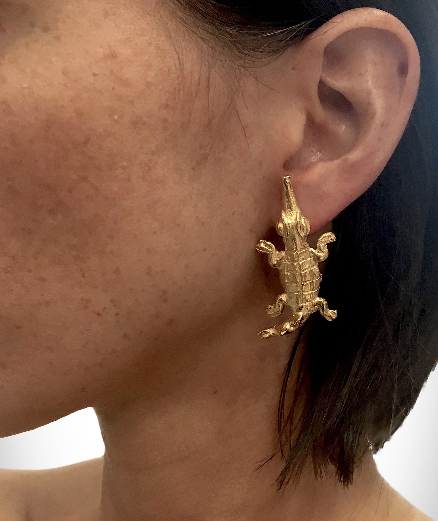 Croc stud earrings