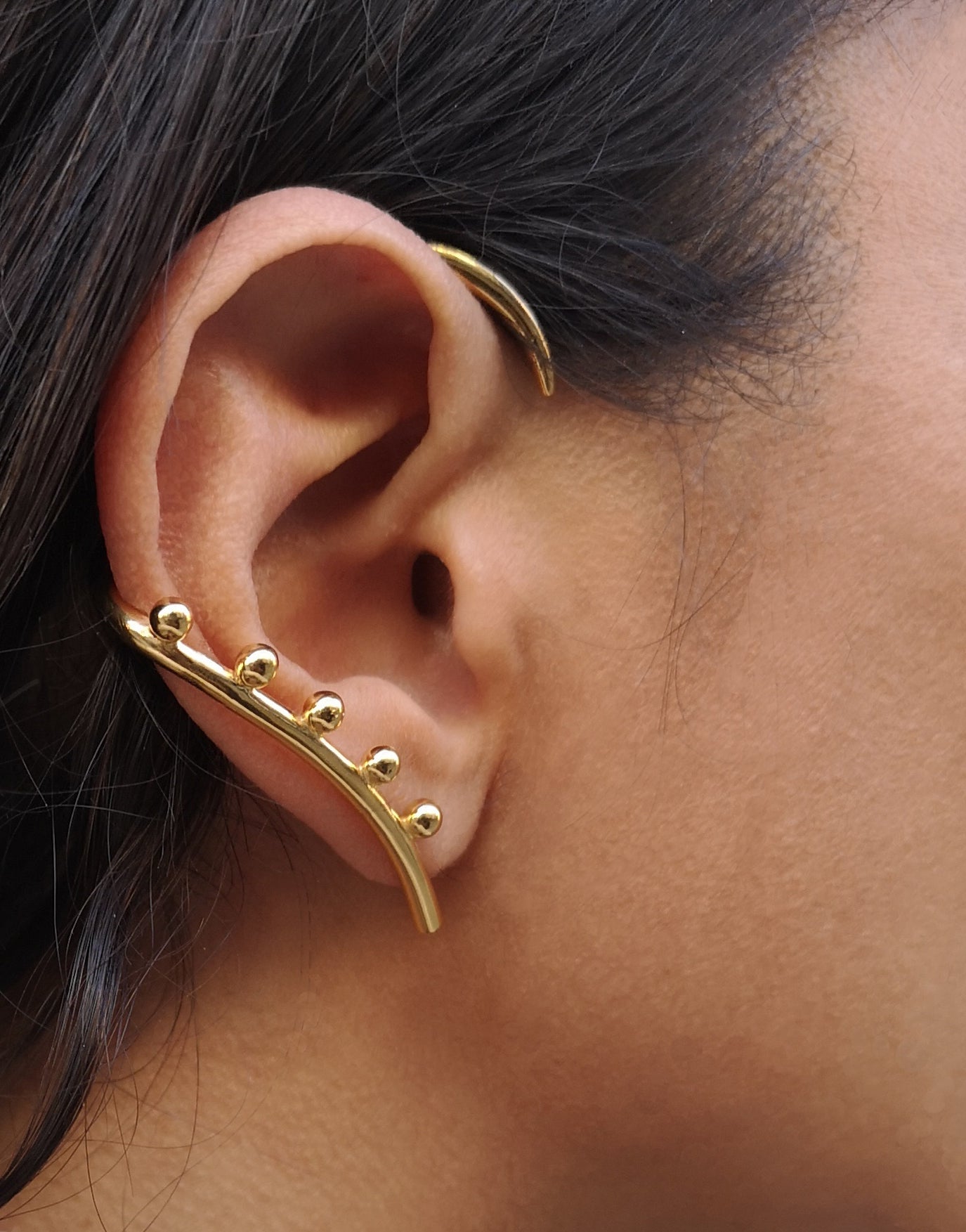 Beaded Horn earcuff